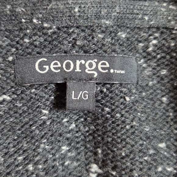 George Men's Speckled Gray Cardigan Size L - Picture 5 of 5